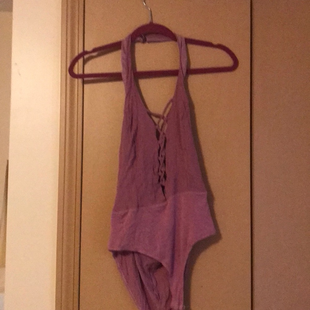 Halter top styled bodysuit